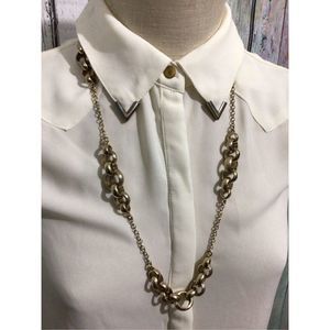 Vintage ER Elise Ryan Chain Necklace Adjustable Length Gold 28” 🍂🍁